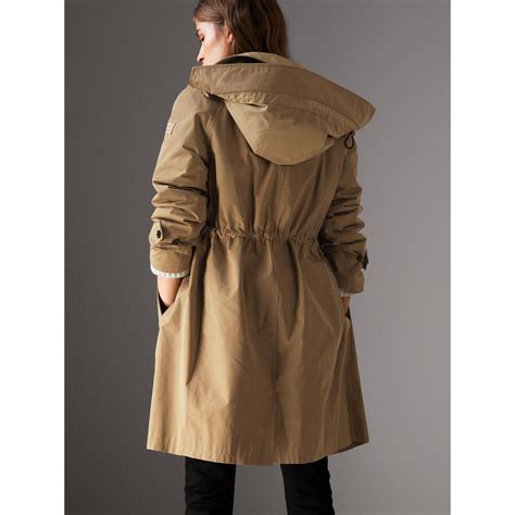 burberry detachable hood showerproof car coat size 58|Nylon Cotton Car Coat in Sand .